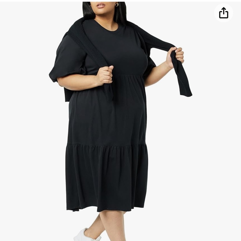 Amazon Essentials Women's Organic Cotton Fit and Flare Dress NWT 6X - Picture 5 of 13